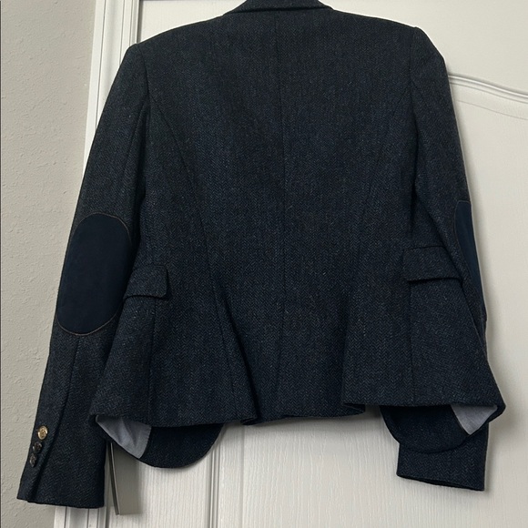 New Zara Navy Women's Blazer with Gold Button - Picture 8 of 9